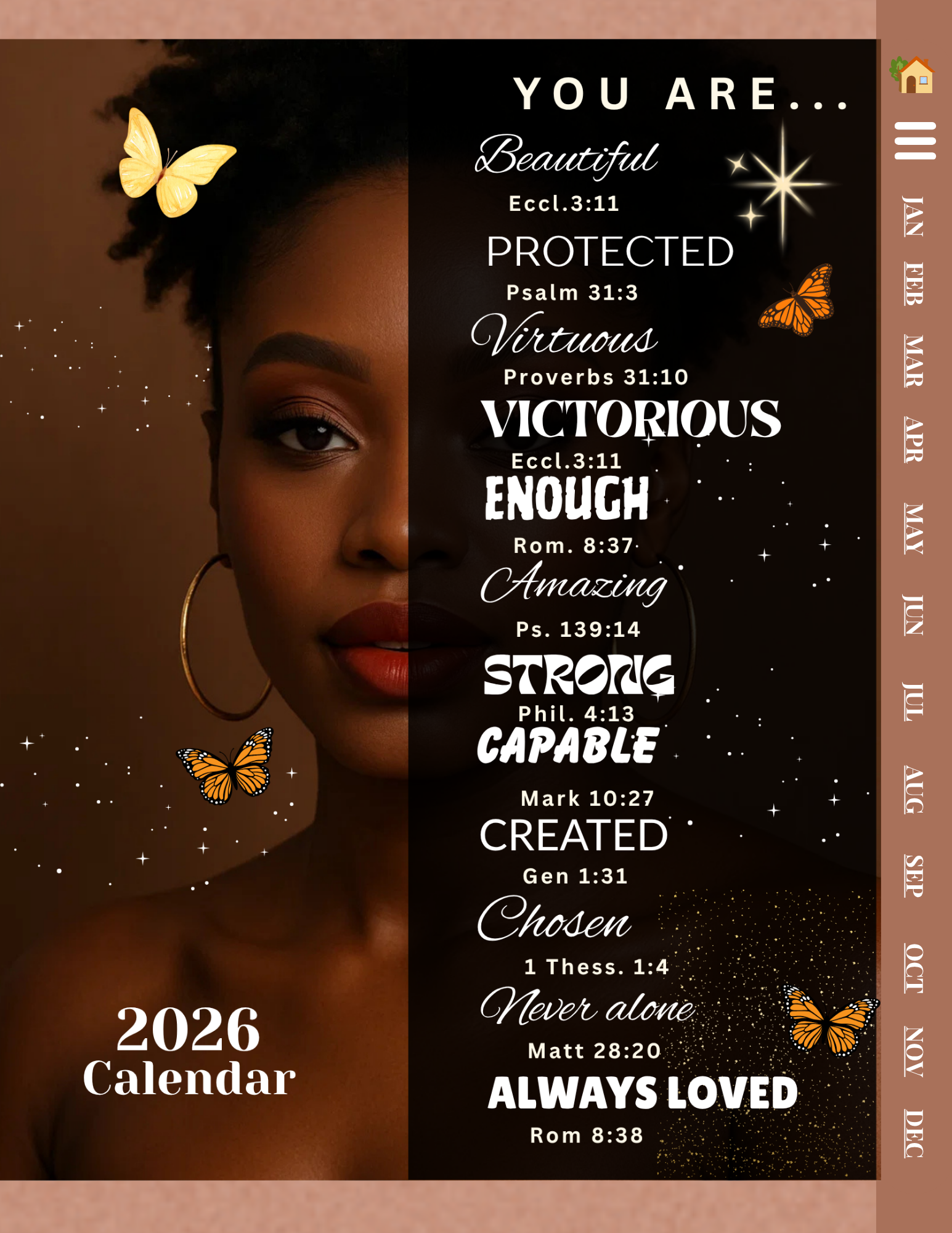 2026 Melanin Inspirational Planner — Digital, Hyperlinked & Faith-Fueled