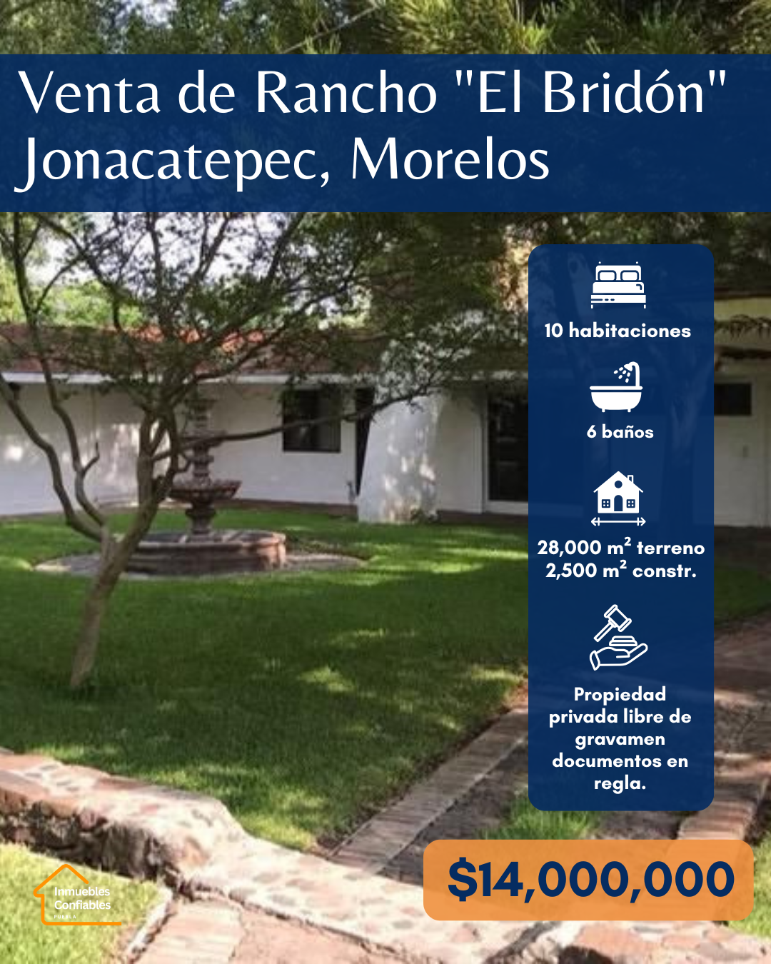 Venta de Rancho "El Bridón" Tetelilla, Morelos