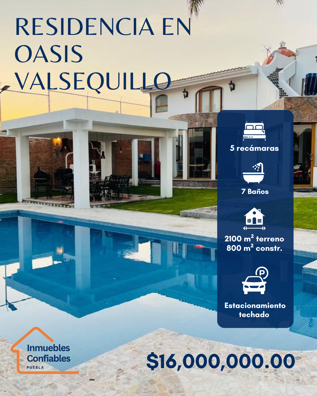 Residencia en Oasis Valsequillo, Puebla