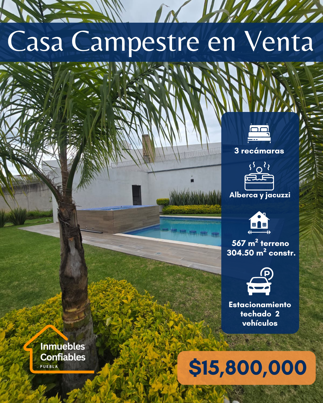 Casa Campestre en Venta - Corredor Gastronómico Atlixco, Puebla