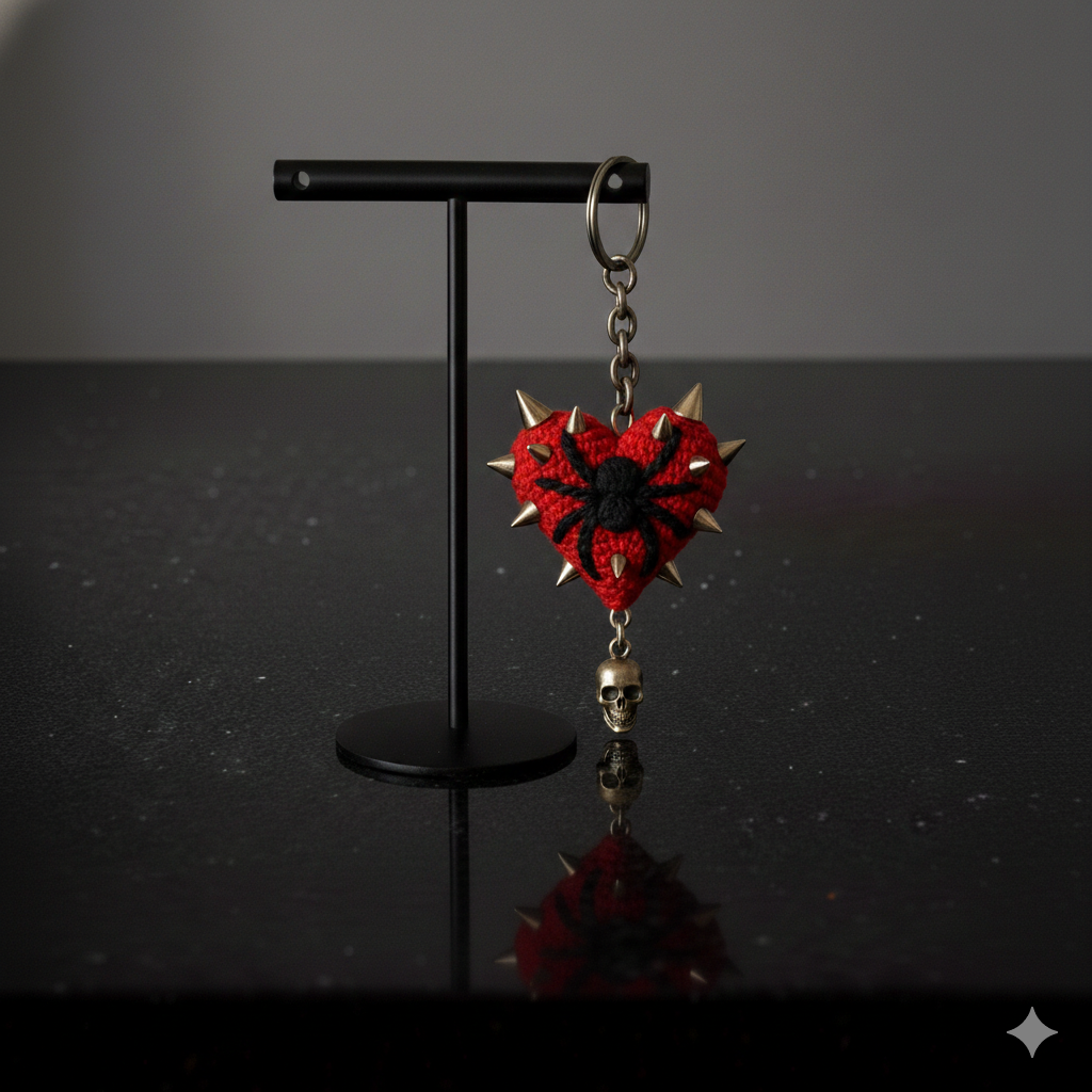Llavero corazón punk