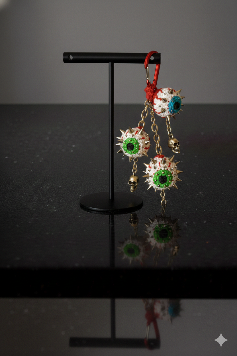 Aretes de diseño ojo verde