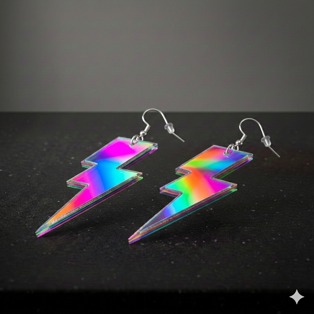 Aretes Rayo Iridiscente