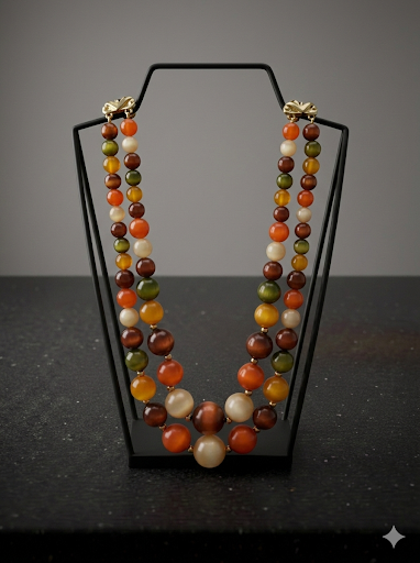 Collar de cuentas de colores