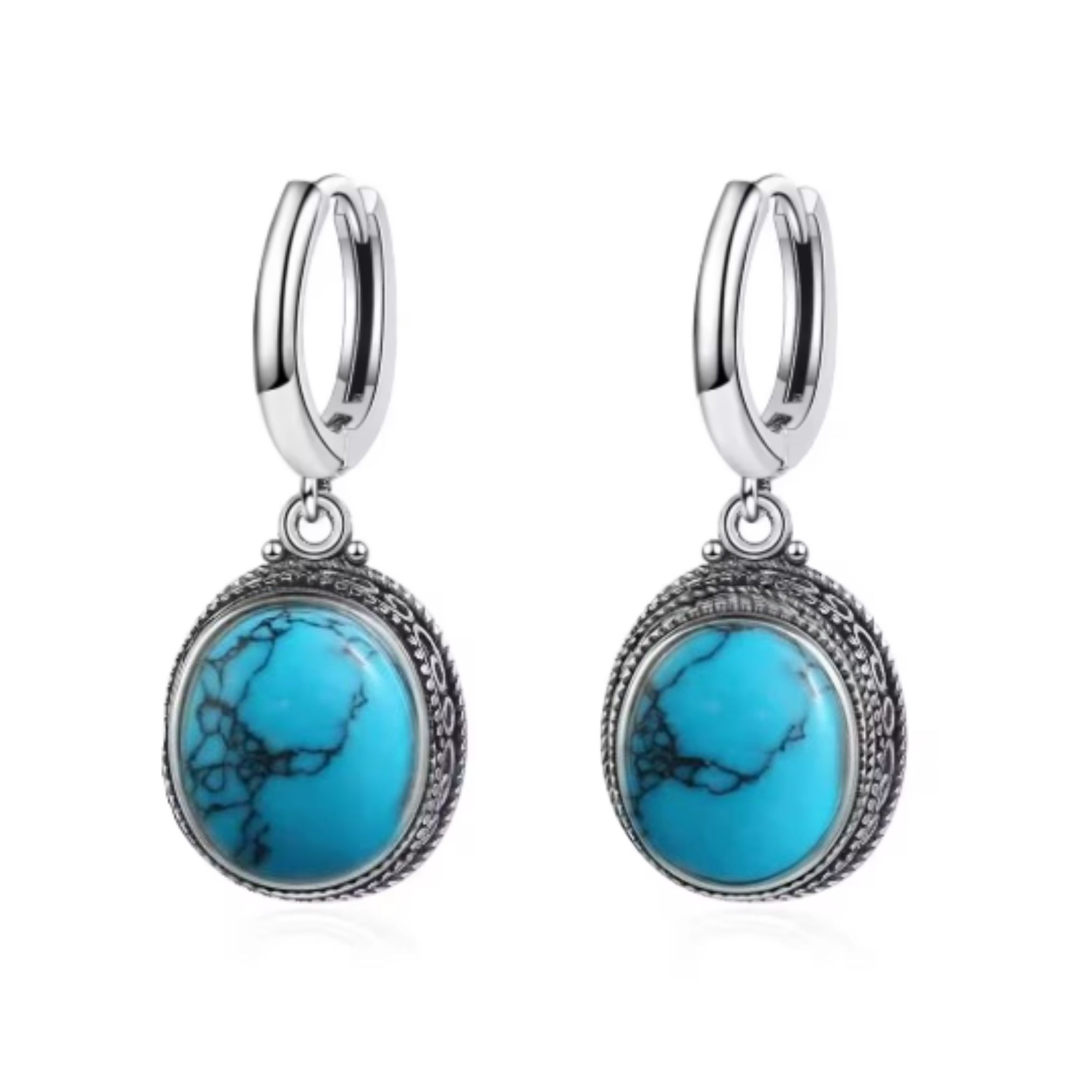 Vintage Drop Turquoise Ear Rings