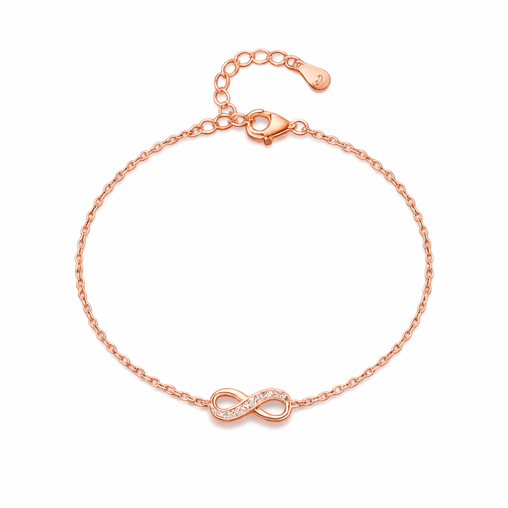 Bella Infinity Zirconia Bracelet - Rose Gold