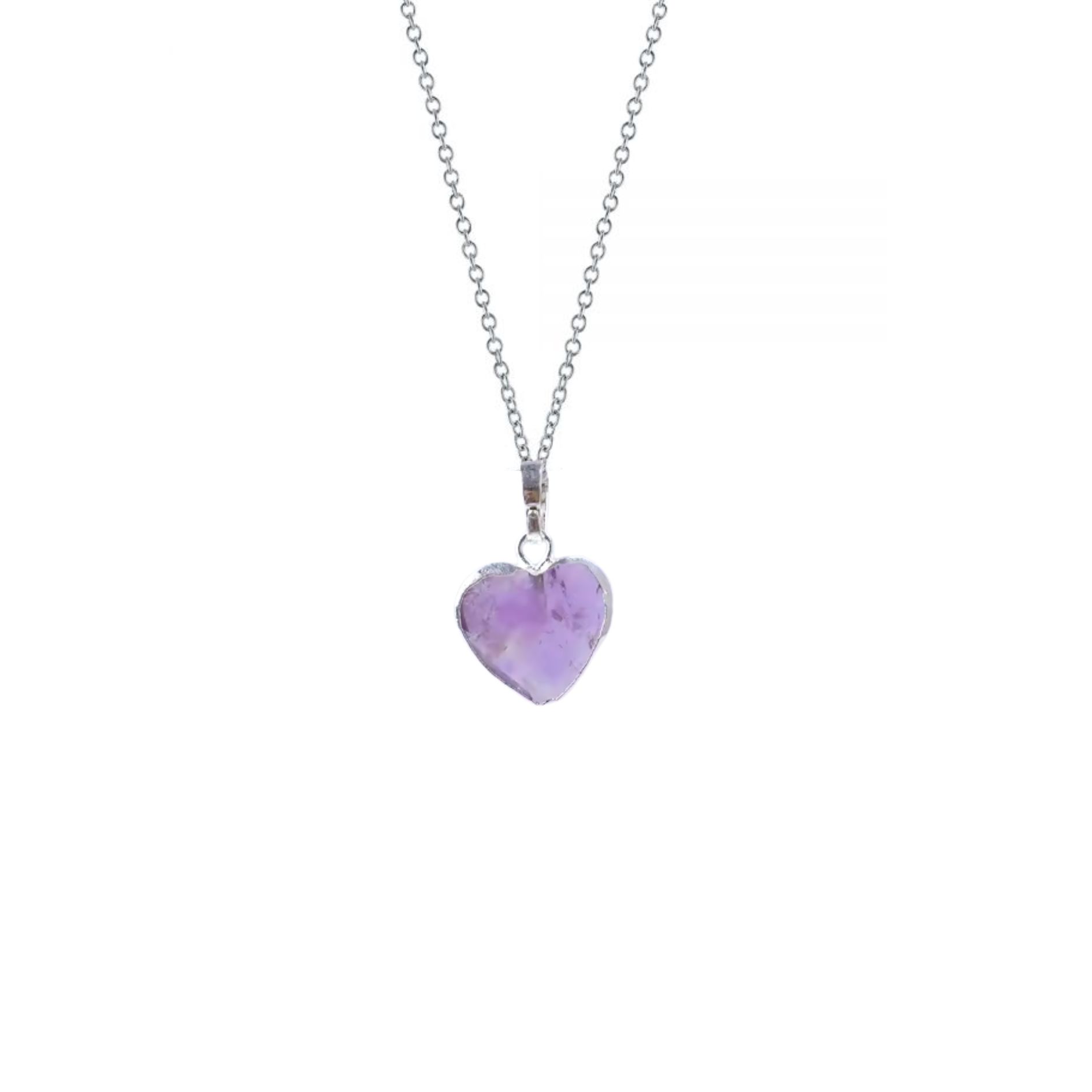 Amethyst Heart Pendant and Chain