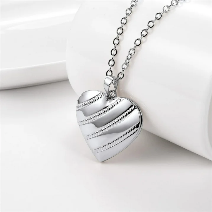 Chaperone Heart Photo Pendant and Chain 