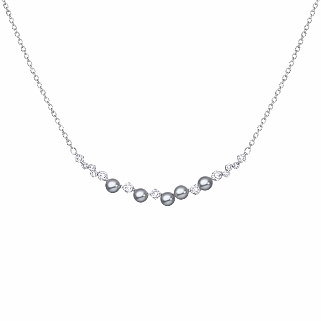Pearl & Zirconia Necklace 