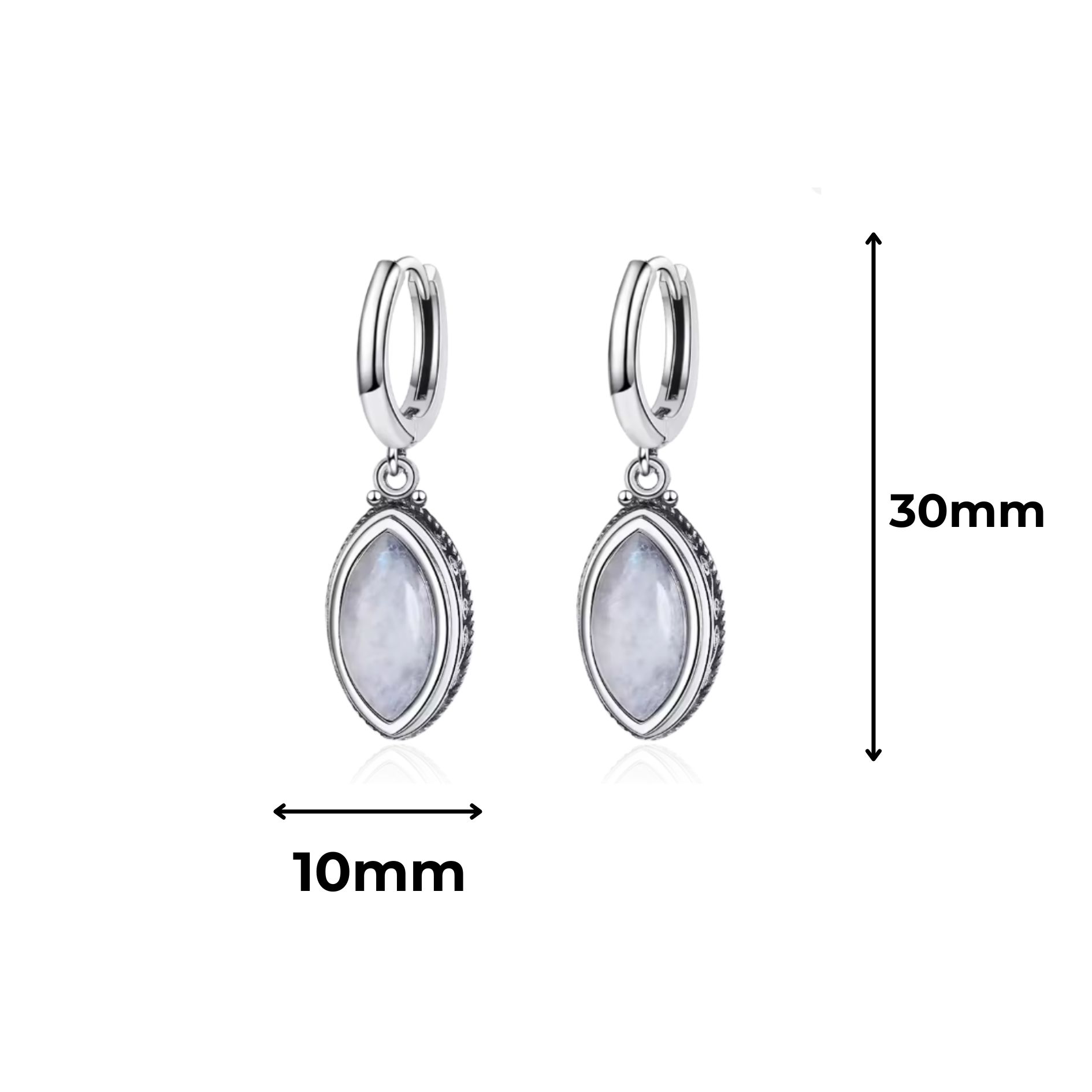 Vintage Drop Moonstone Ear Rings