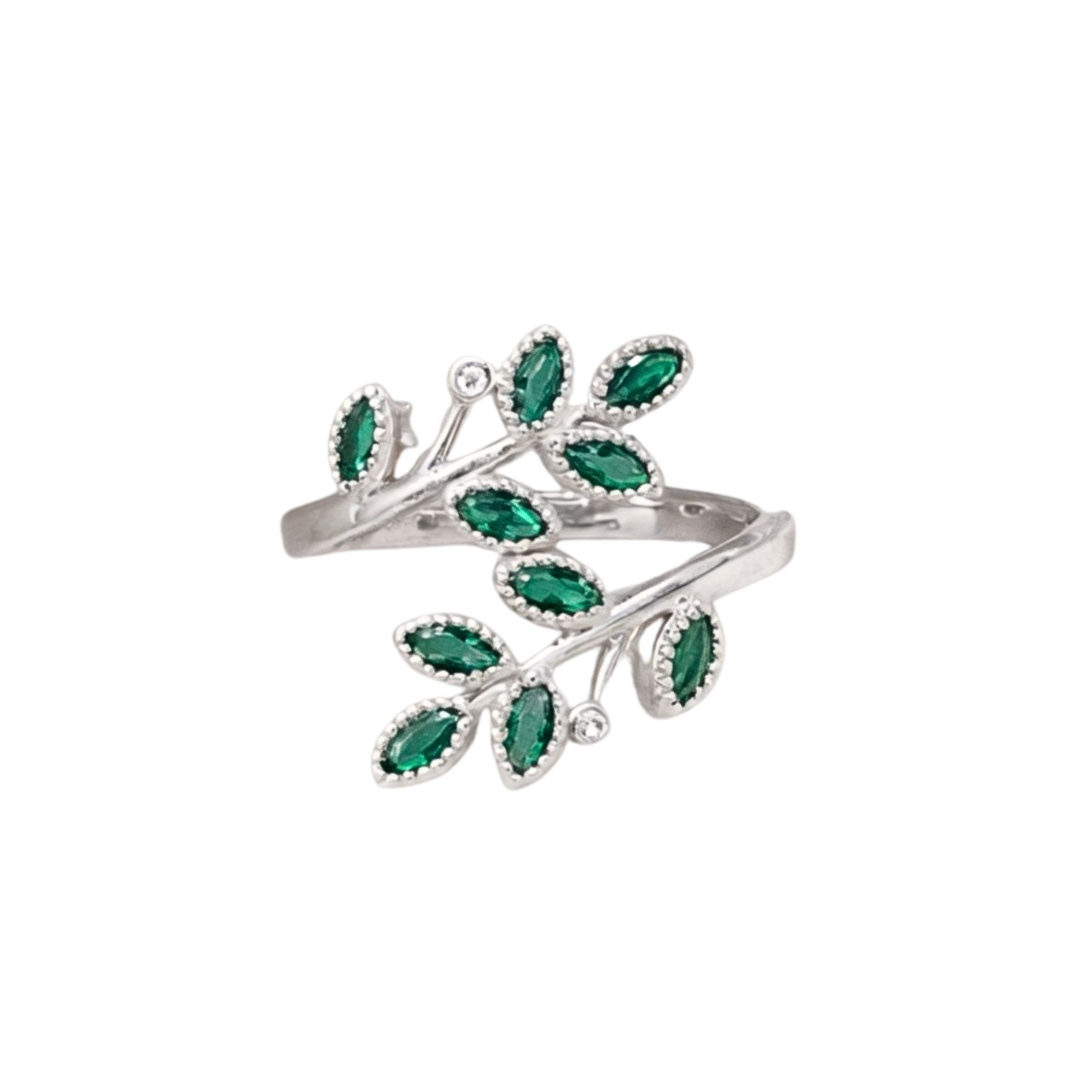 Nature Zirconia Silver Ring