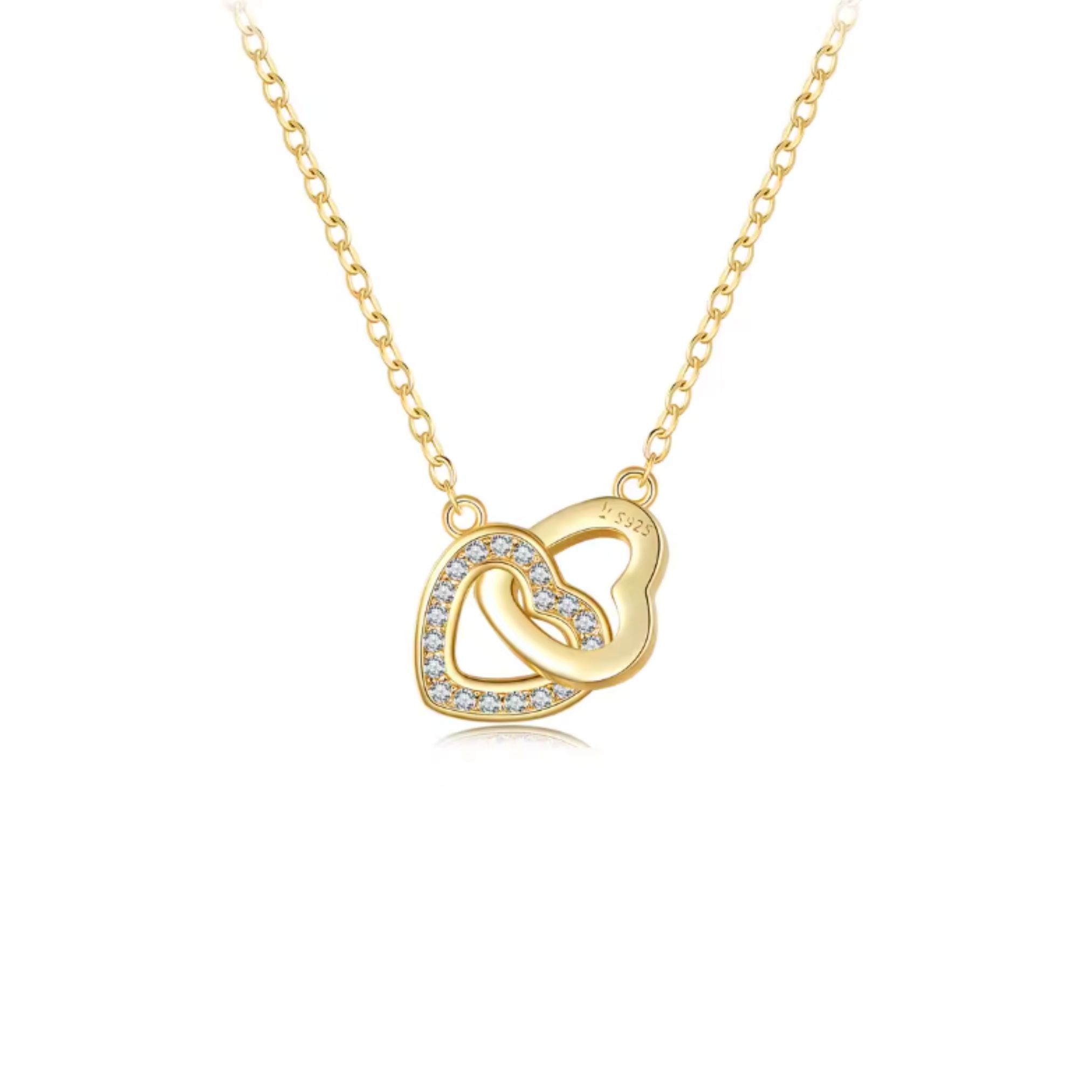 Zirconia Dual Heart and Chain 