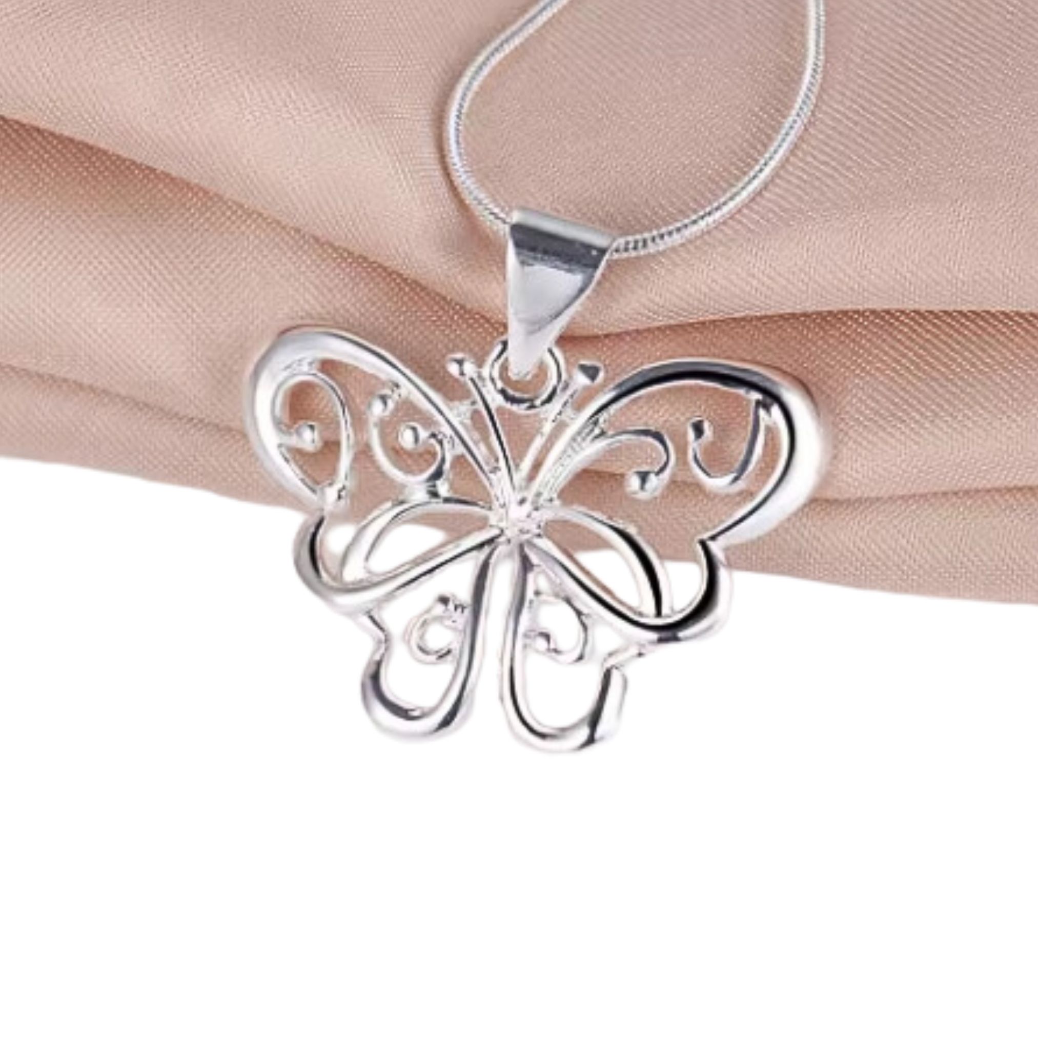 Butterfly Pendant and Chain 