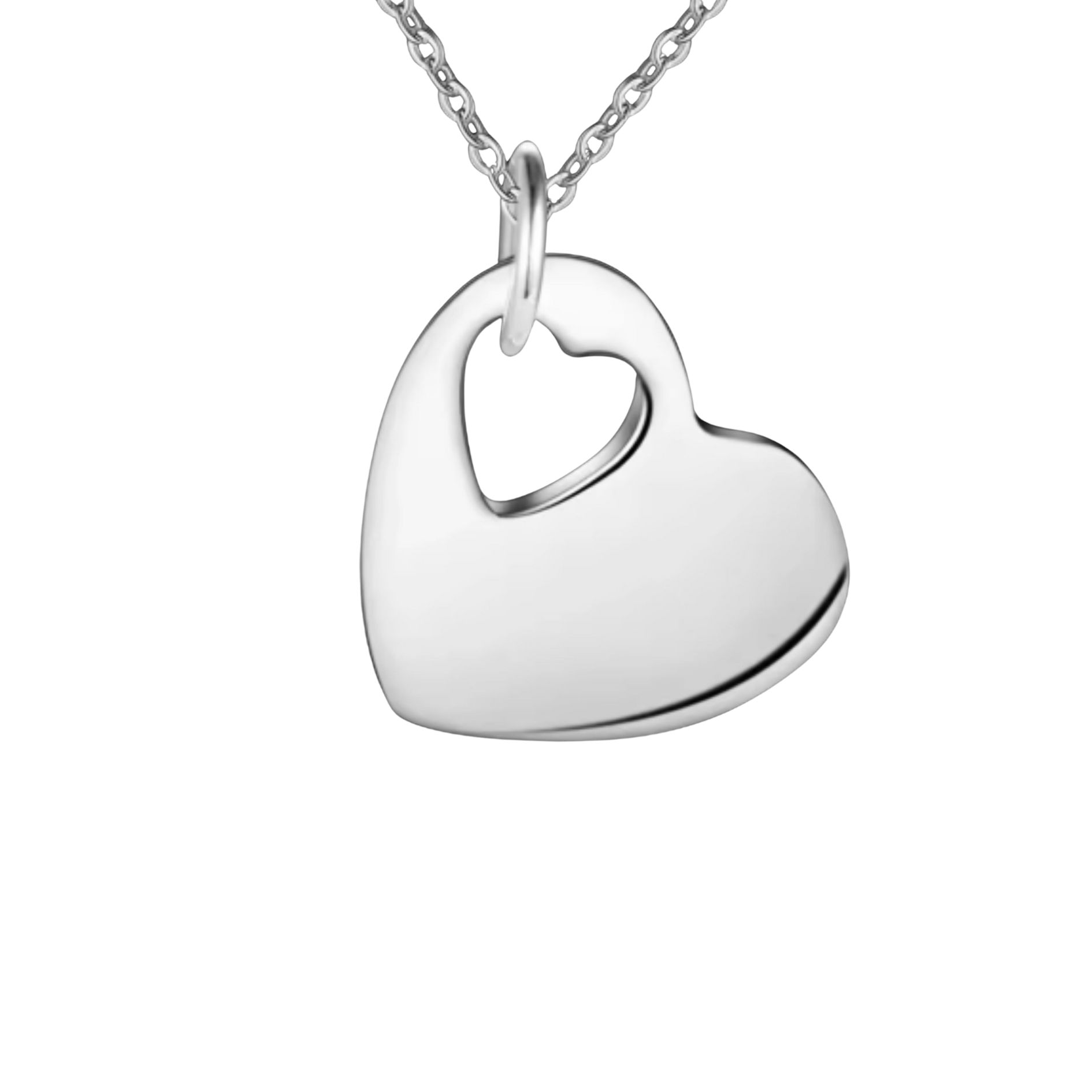 Heart In Heart Charm Necklace