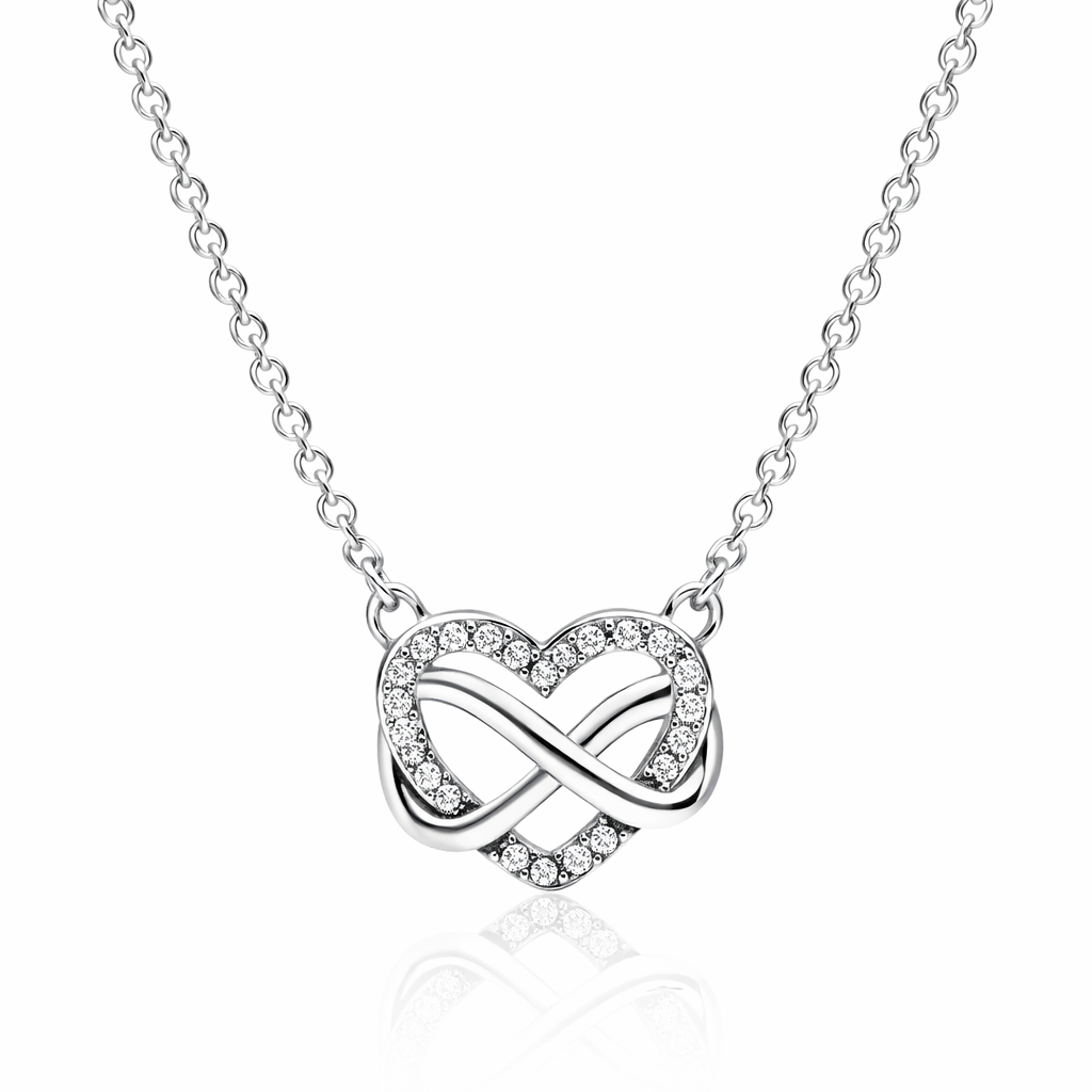 Infinity Heart Zirconia Necklace
