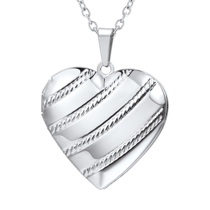 Chaperone Heart Photo Pendant and Chain 