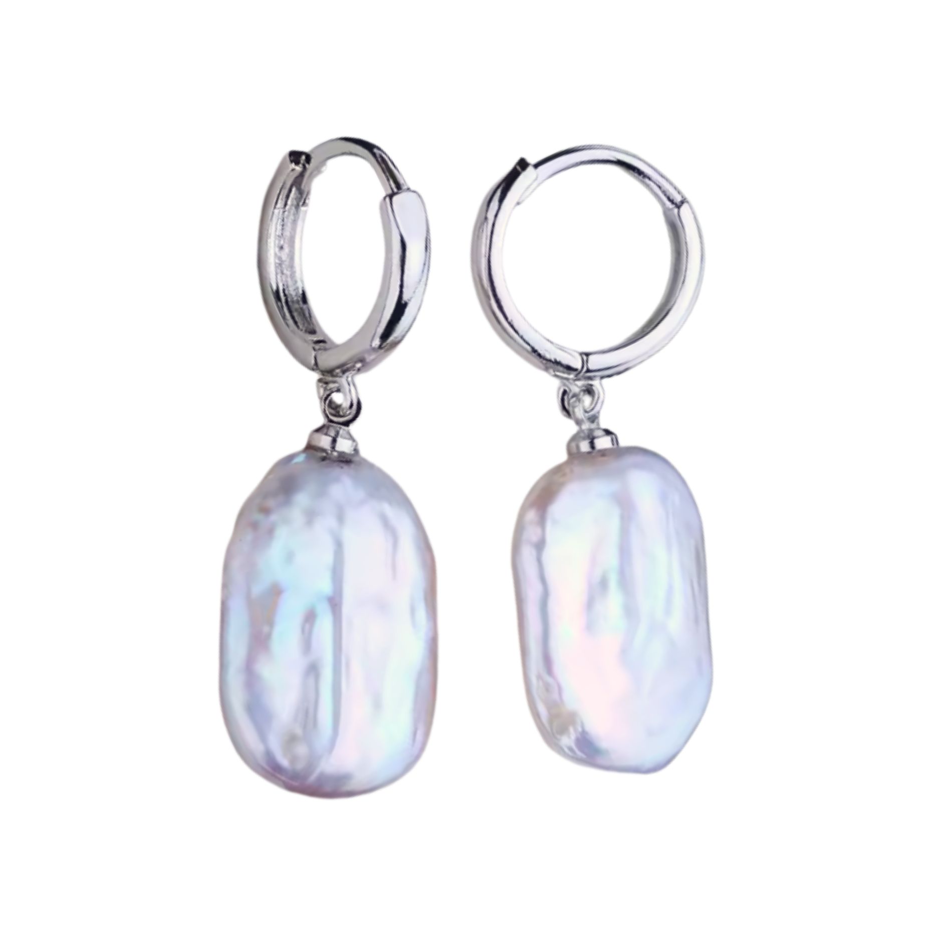 Natural Pearl Drop Ear Rings