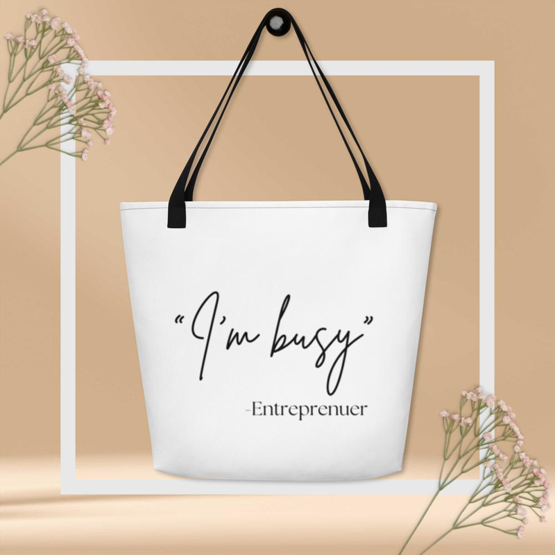 "Busy" Large Tote Bag