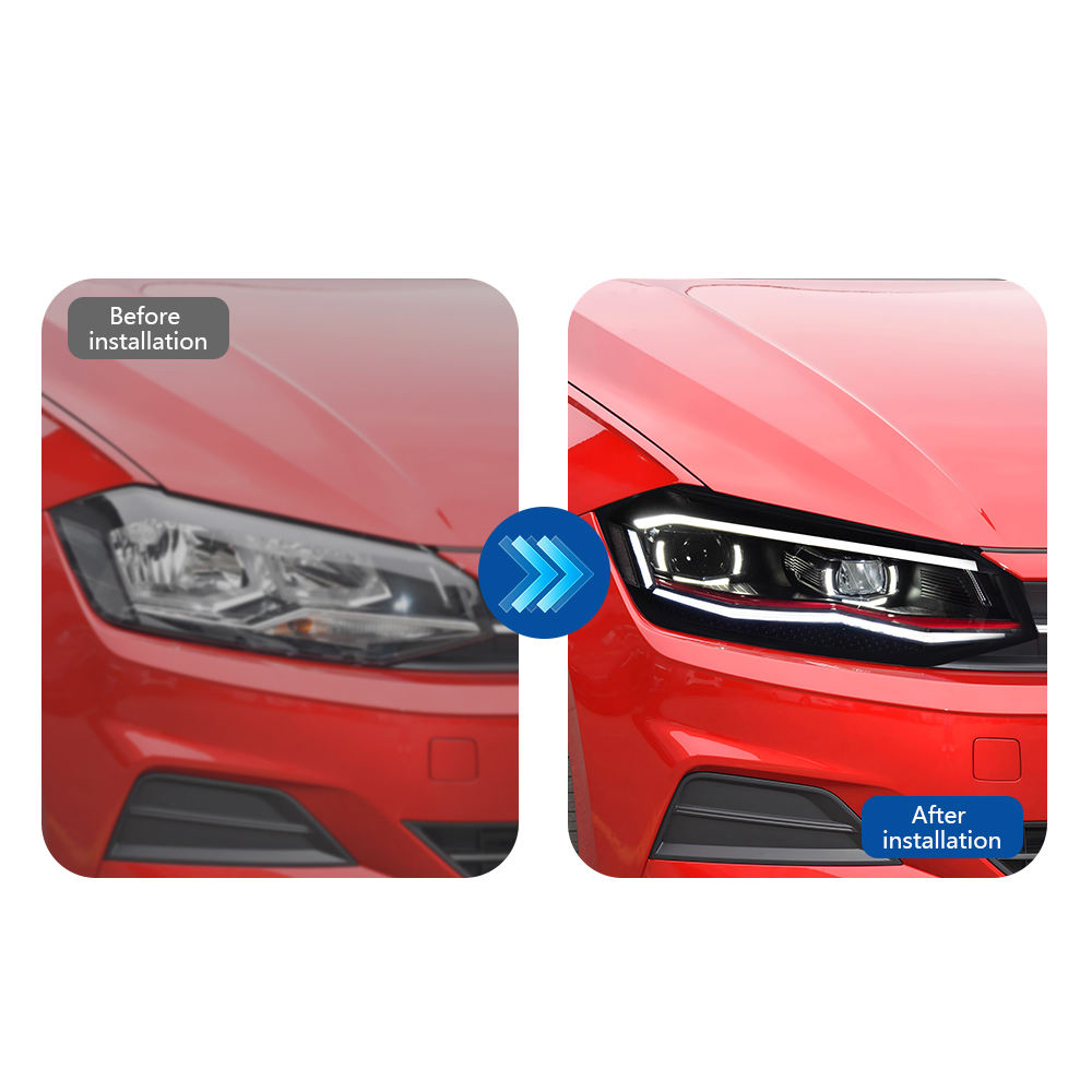 For 2019-2024 Volkswagen Polo headlight assembly