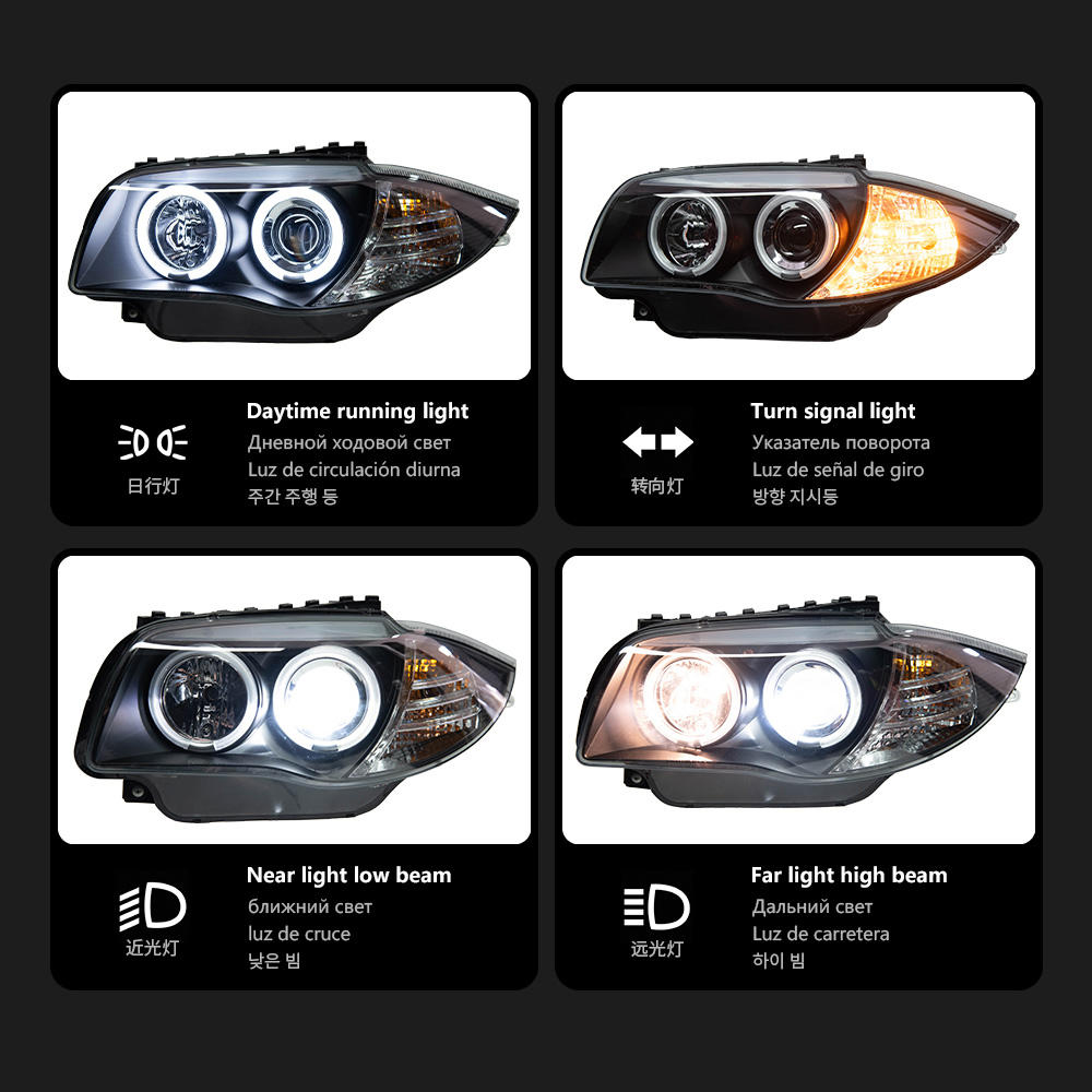 For BMW 1 Series E87 E81 E88 E82 headlight assembly