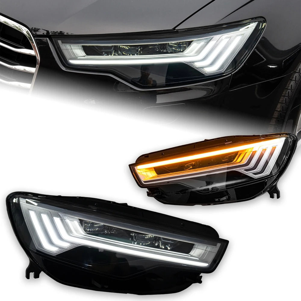 For Audi A6 2012-2018 upgraded to C8 headlight assembly 