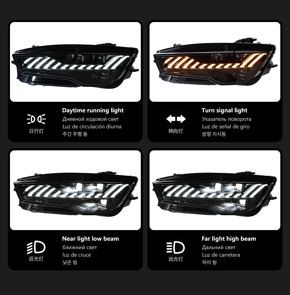 For Audi A7 2011-2018 headlight assembly 