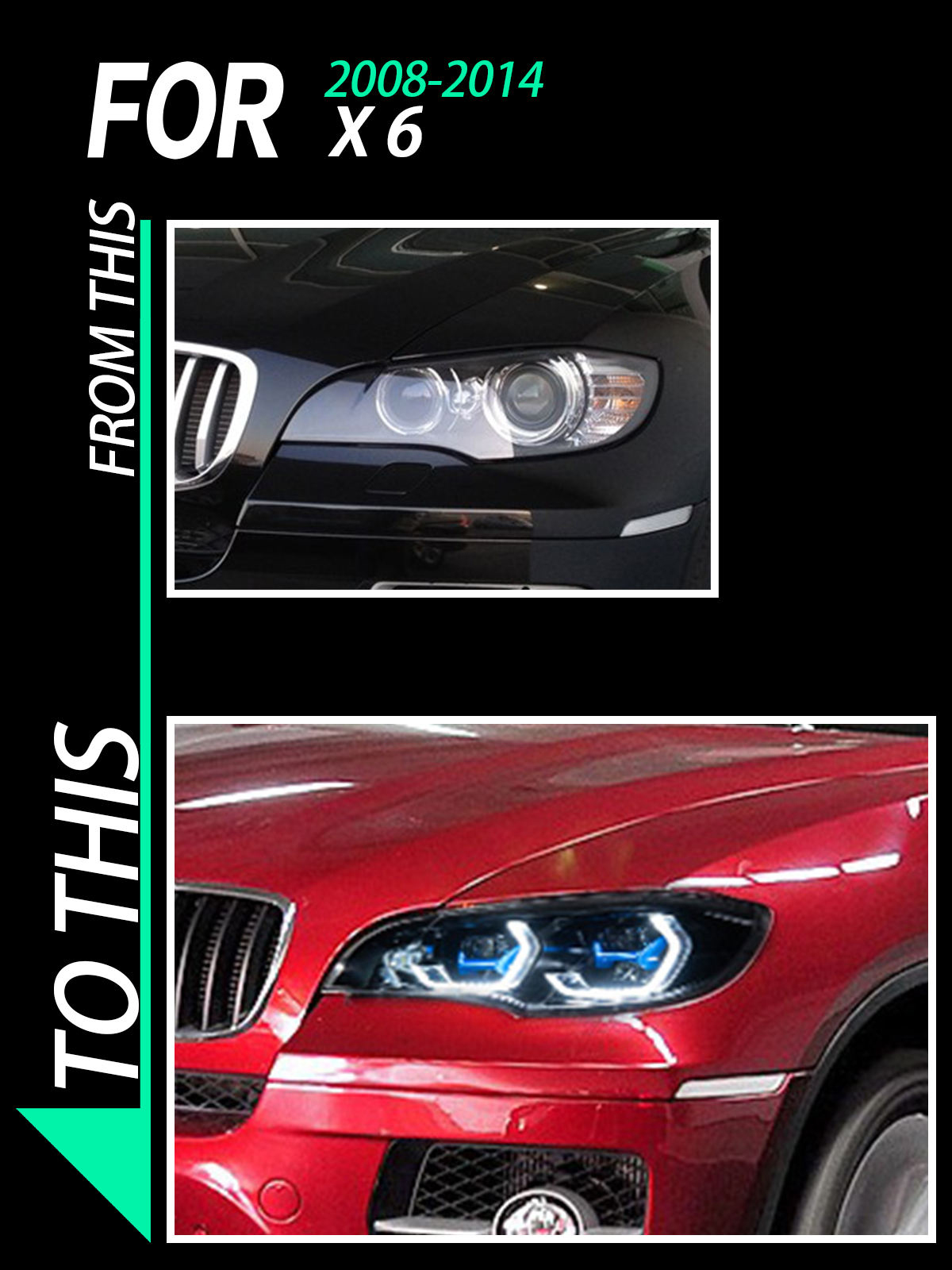 For BMW E71/X6 E72 2007-2014  headlight assembly