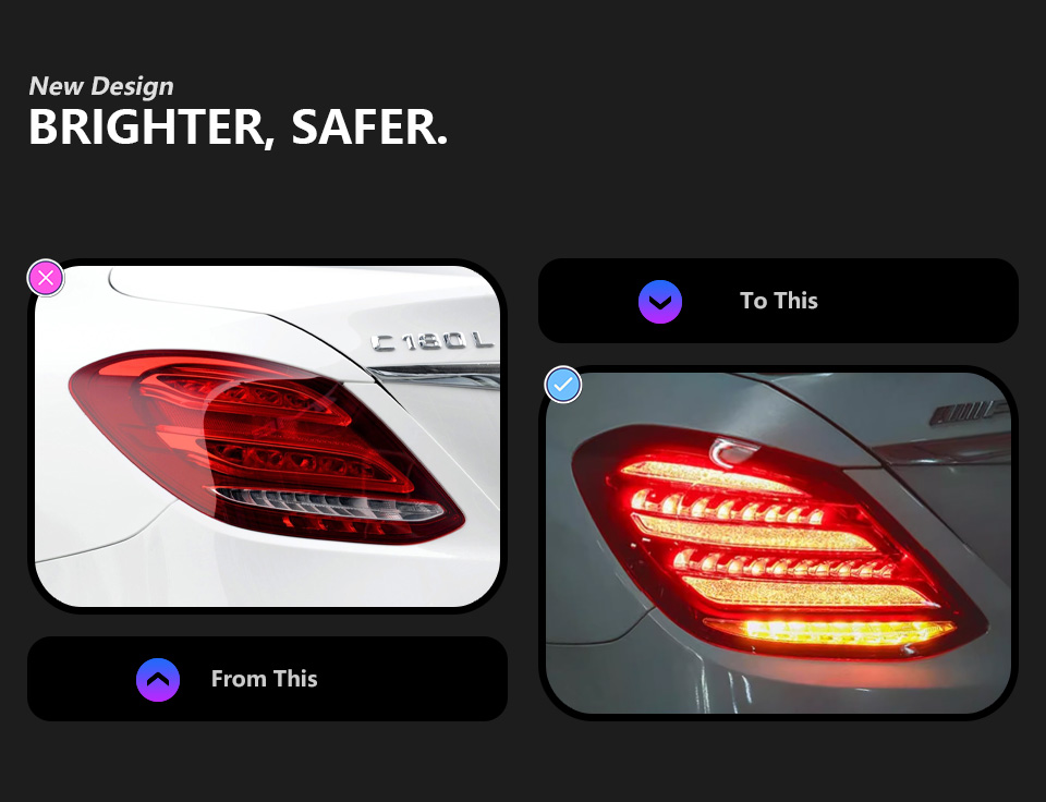 For Mercedes-Benz W205 Taillight assembly