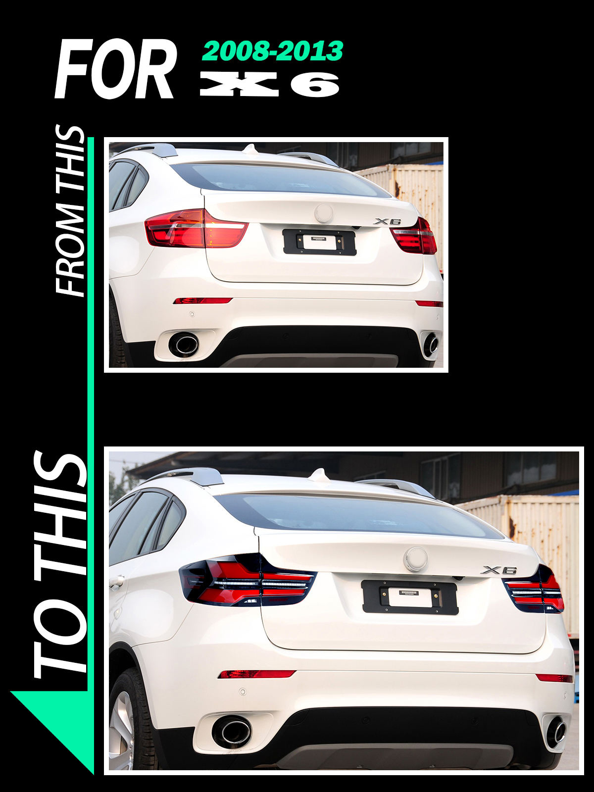 For BMW X6 LED taillights, 2007-2013 E71 upgraded to G05 Taillight assembly