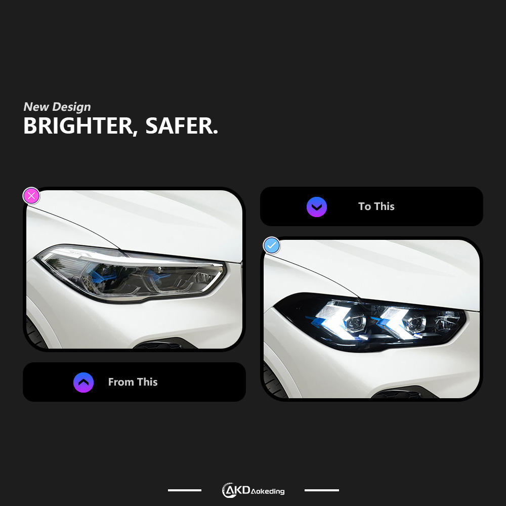 For BMW X5 X6 2019-2022 G05 G06 headlight assembly