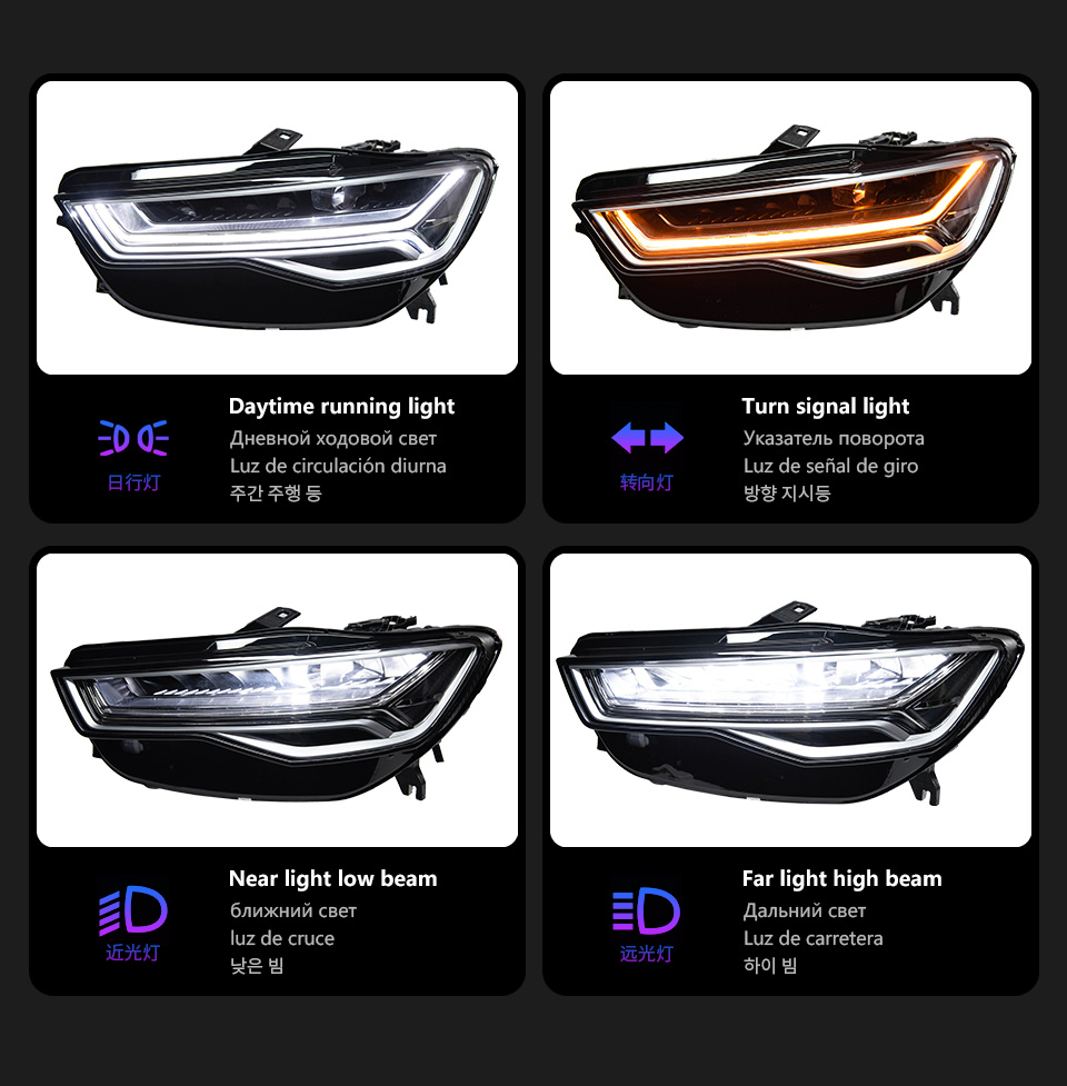 For Audi A6 2012-2018  headlight assembly 