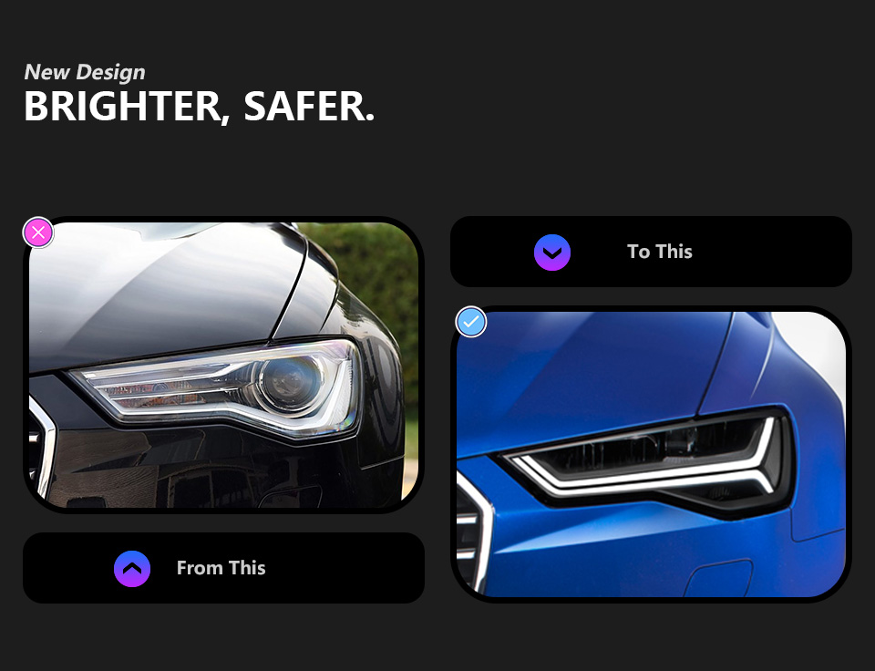 For Audi A6 2012-2018  headlight assembly 