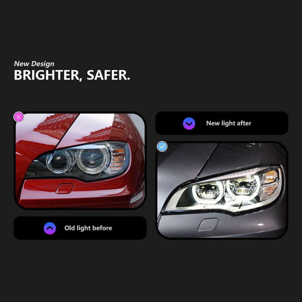 For BMW E71/X6 E72 2007-2014  headlight assembly