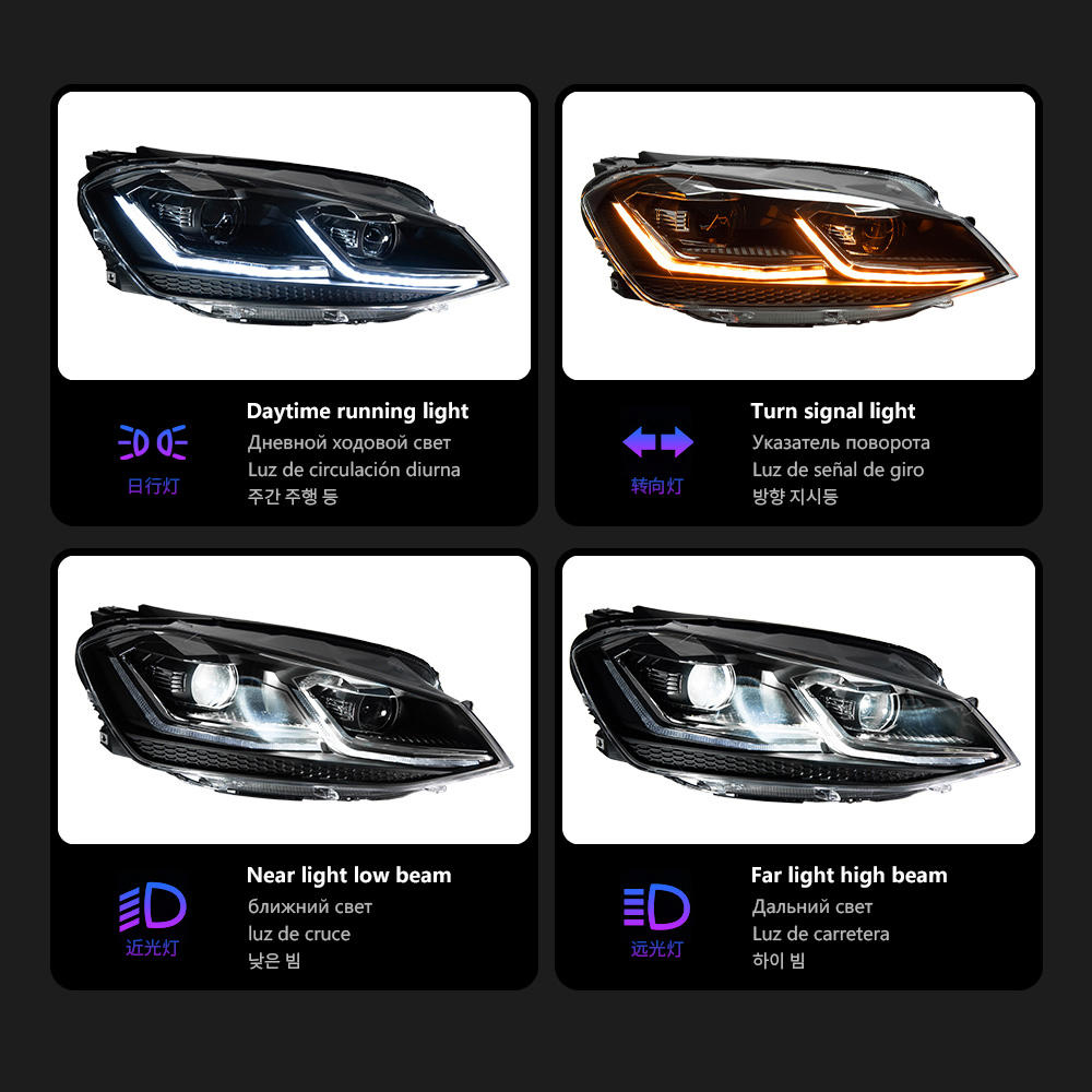 For Golf7 2013-2019 Golf7 7.5 Mk7 headlight assembly