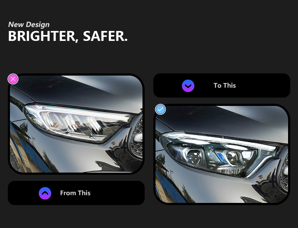 For Mercedes-Benz GLC 2023-2025 W254 headlight assembly 