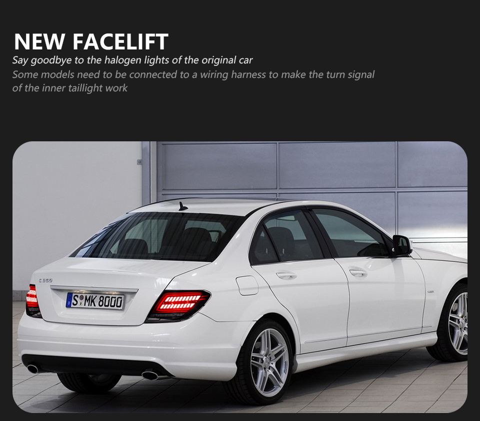 For Mercedes-Benz W204 2007-2013 Taillight assembly