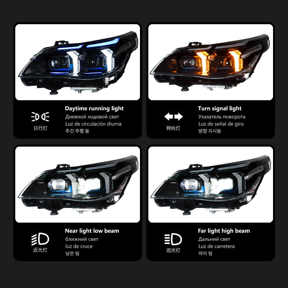 For BMW 5 Series E60 2003-2009 LED headlight assembly