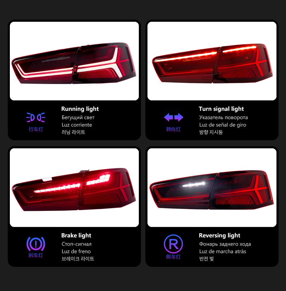 For Audi A6 2012-2015 C7 Taillight assembly