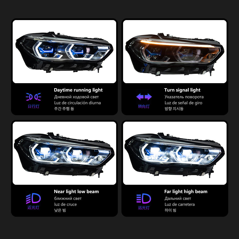 For BMW X5 X6 2018-2023 G05 G06 headlight assembly