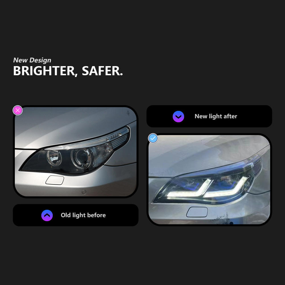 For BMW 5 Series E60 2003-2009 LED headlight assembly