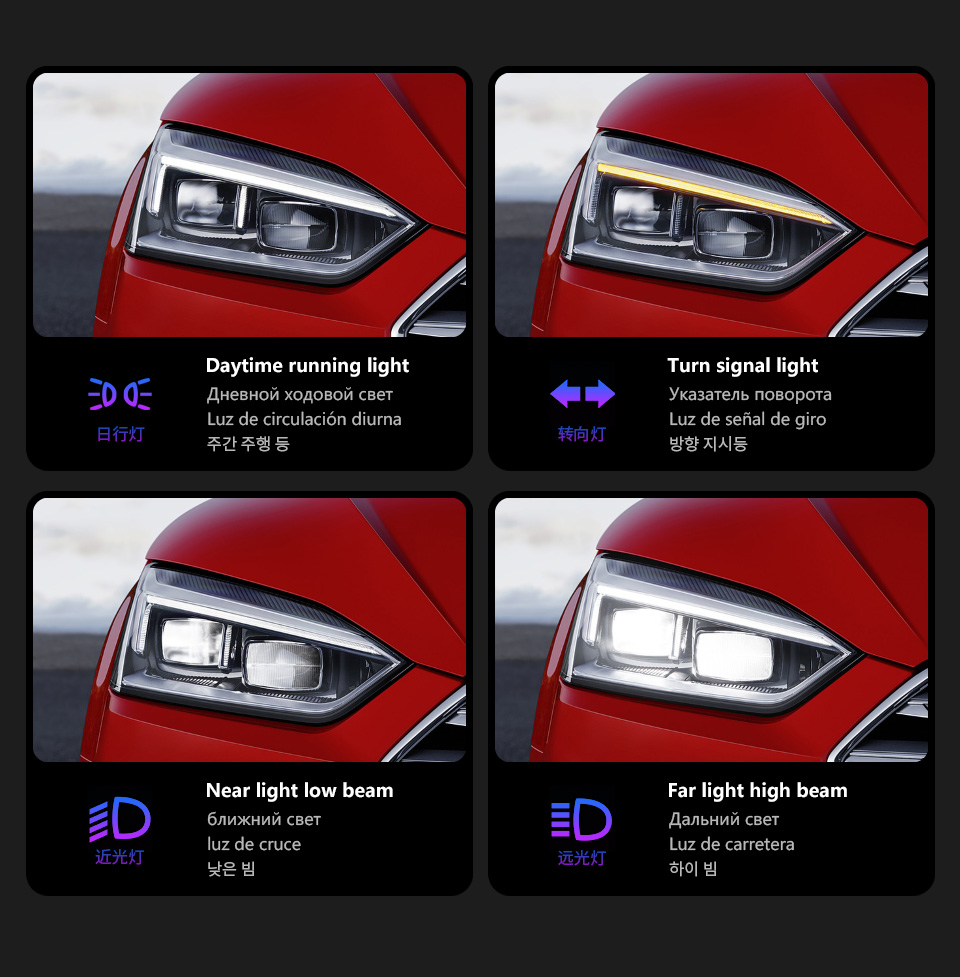 For Audi A5 2017-2019 headlight assembly 