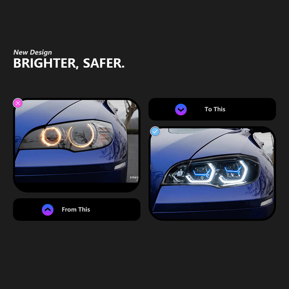 For BMW E71/X6 E72 2007-2014  headlight assembly