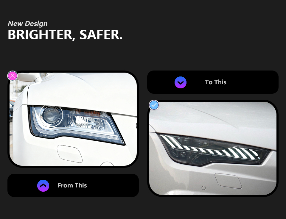 For Audi A7 2011-2018 headlight assembly 