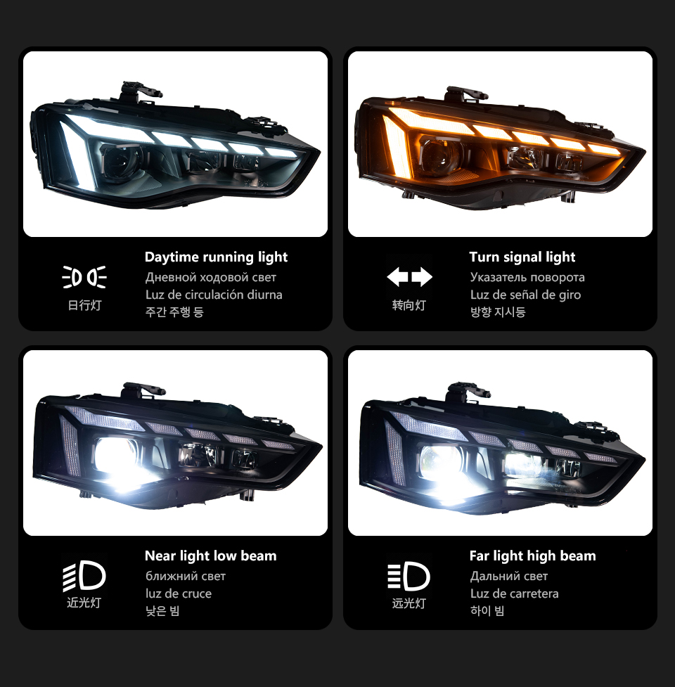 For Audi A5 2013-2016 headlight assembly 