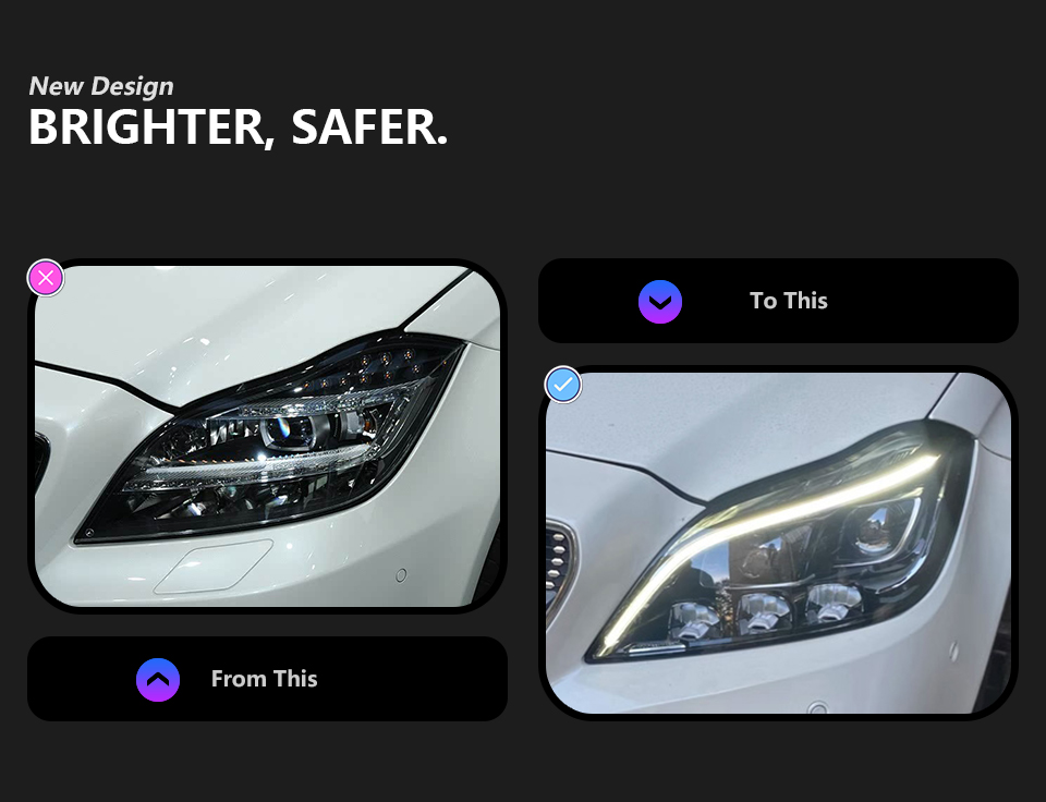 For Mercedes-Benz CLS W218 2012-2017 headlight assembly 