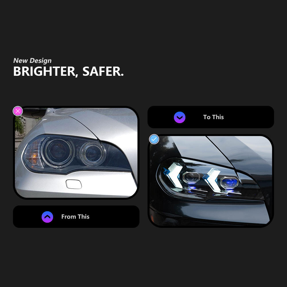 For BMW X5 E70 2007-2013  headlight assembly