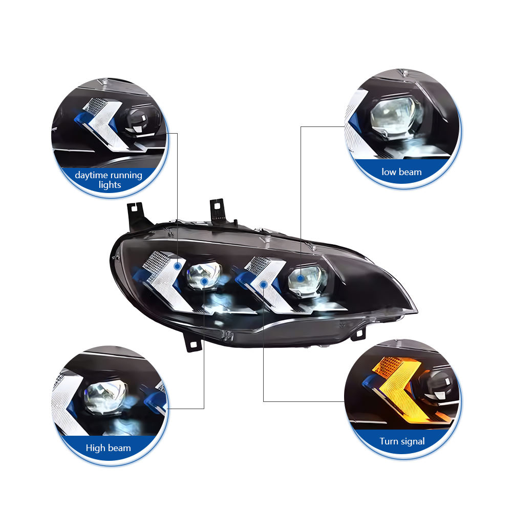 For BMW E71/X6 E72 2007-2014  headlight assembly