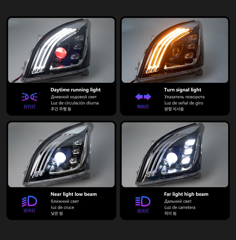 For Toyota Prado 2003-2009 LC100 headlight assembly 