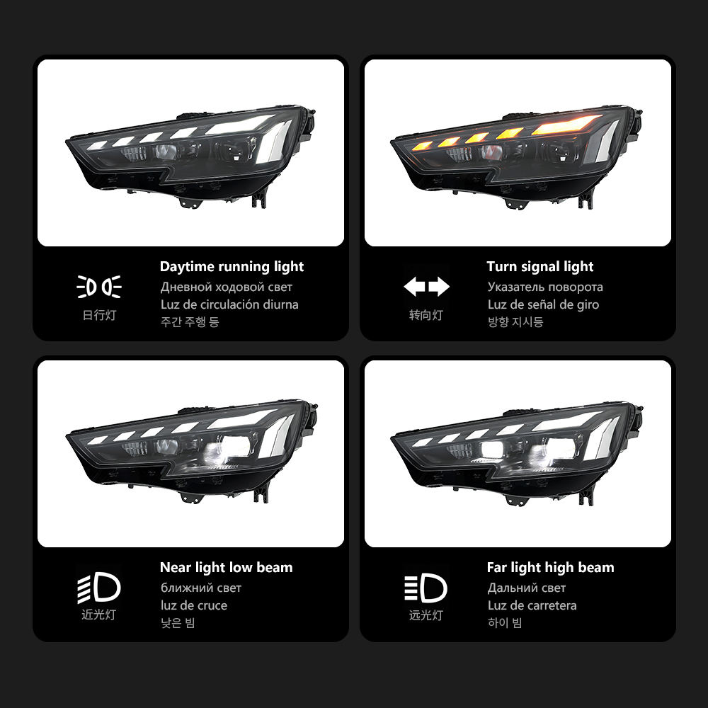 For Audi A4 2017-2020 headlight assembly 