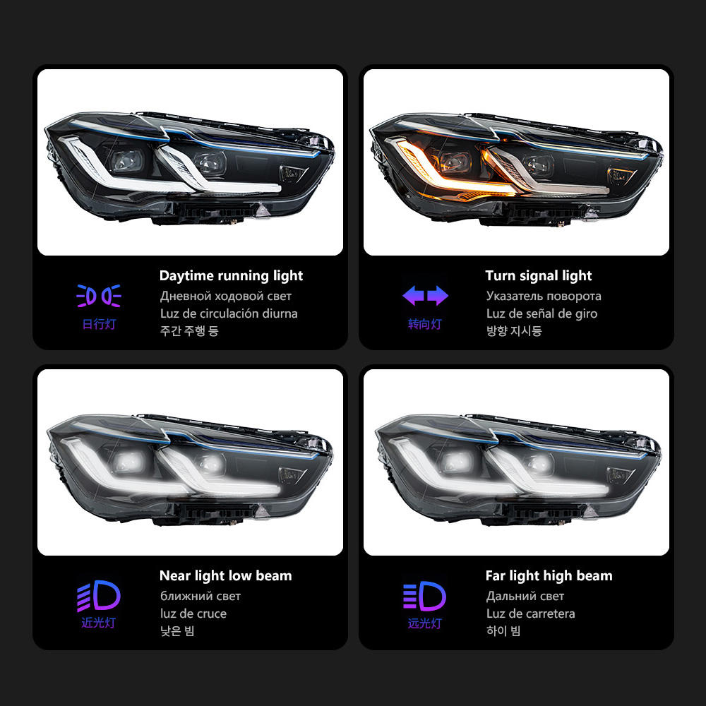 For BMW X1 F48 2016-2021 headlight assembly